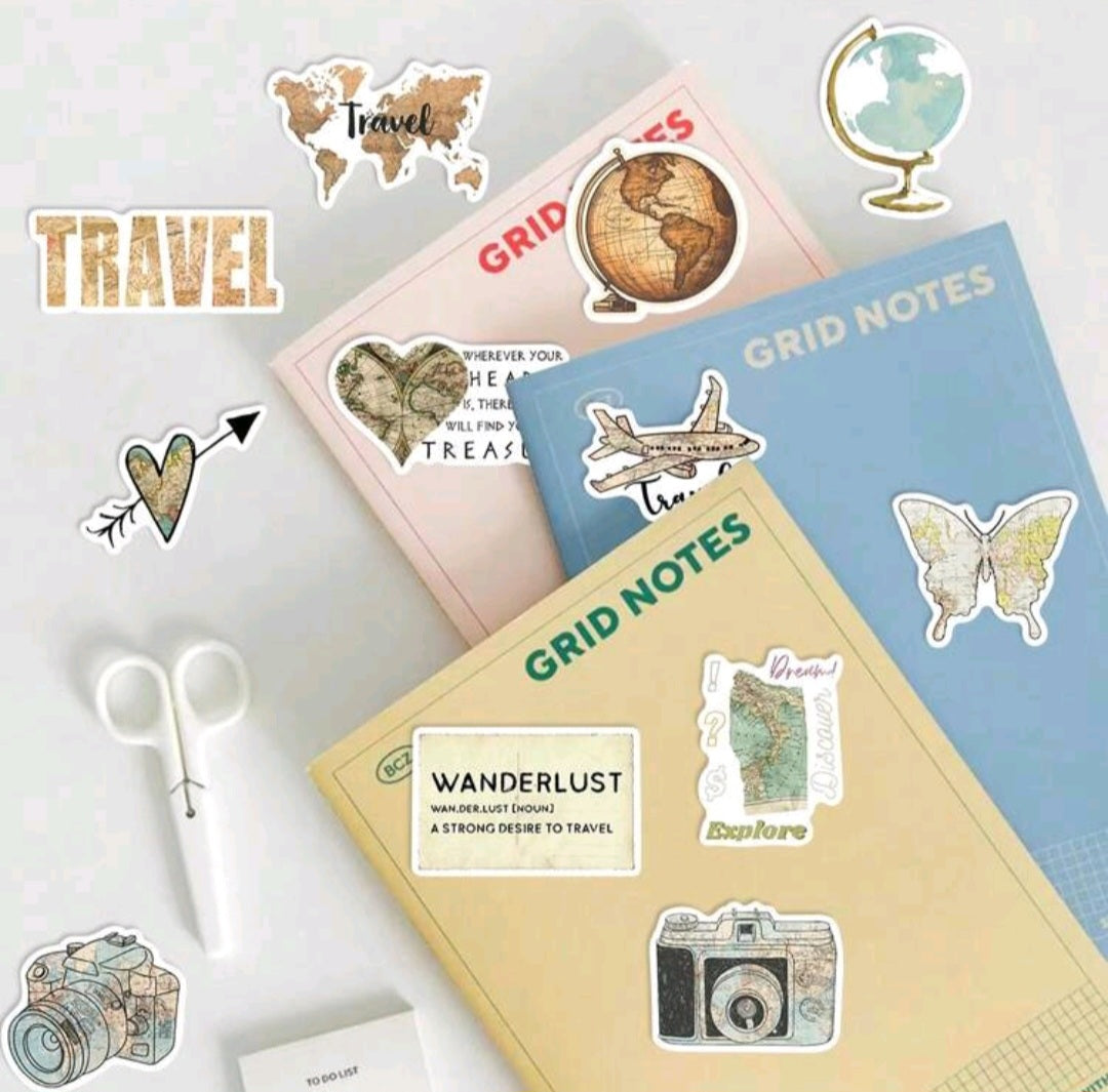 Travel Clock Map Sticker