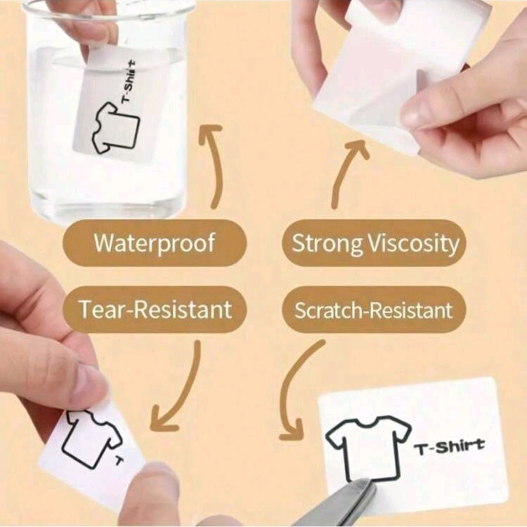 White Rectangle thermal Label