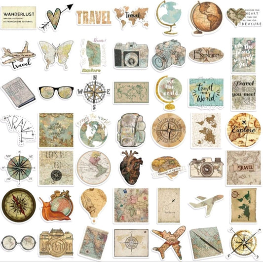 Travel Clock Map Sticker