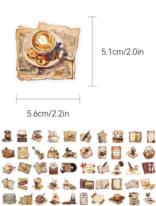 Retro Coffee Stickers